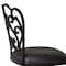 Armen Living Celeste 30" Bar Height Metal Swivel Barstool in Bandero Espresso Fabric and Auburn Bay Finish LCCEBAES30 - alternate 6